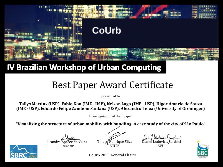  Certificate Best Paper Award